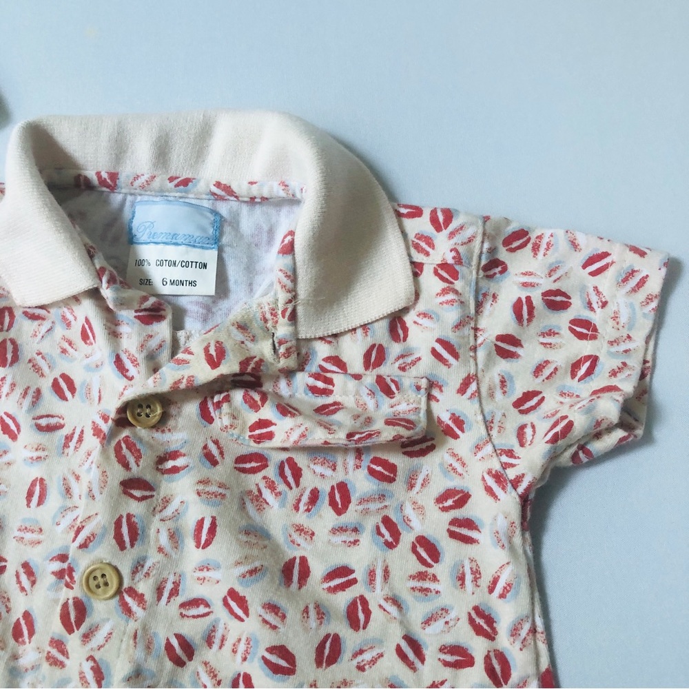 Vintage French preppy baby bundle Premaman romper & safari jacket unisex - Picture 4 of 8